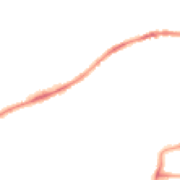 Night-time road noise heatmap for PE2 9QG