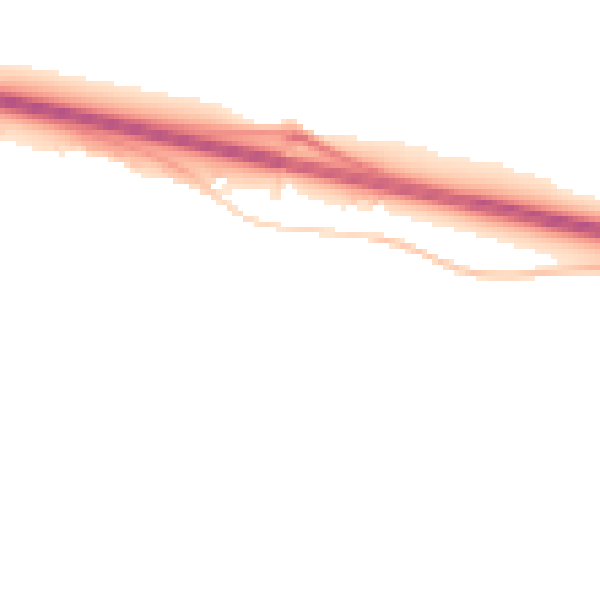 Night-time road noise heatmap for PE28 0AB