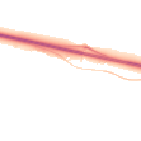 Night-time road noise heatmap for PE28 0AD