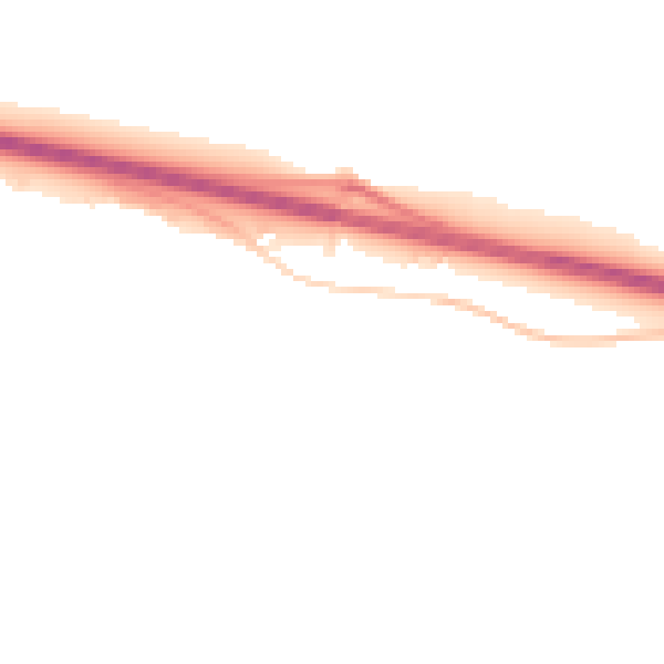 Night-time road noise heatmap for PE28 0AG