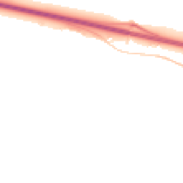 Night-time road noise heatmap for PE28 0AJ