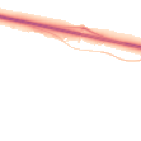 Night-time road noise heatmap for PE28 0AL