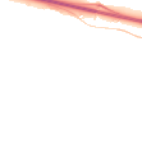 Night-time road noise heatmap for PE28 0AN
