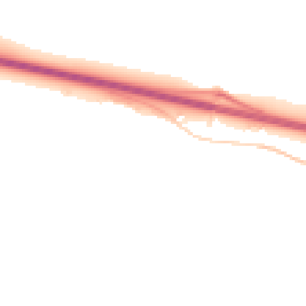 Night-time road noise heatmap for PE28 0AR