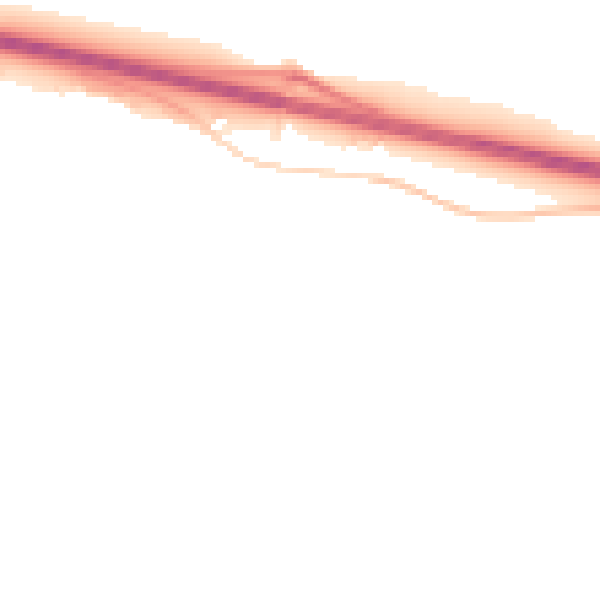 Night-time road noise heatmap for PE28 0AX