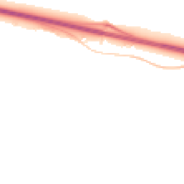 Night-time road noise heatmap for PE28 0AZ