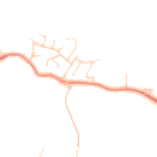 Daytime road noise heatmap for PE28 0BT