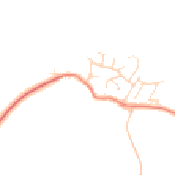 Daytime road noise heatmap for PE28 0BX
