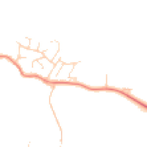 Daytime road noise heatmap for PE28 0BZ