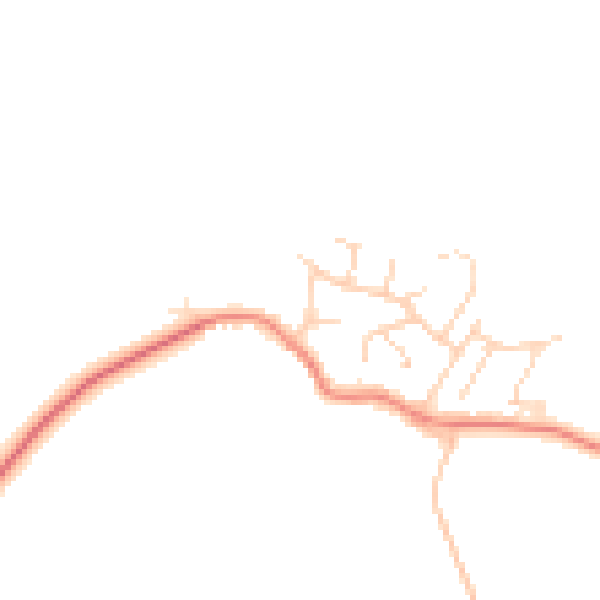 Daytime road noise heatmap for PE28 0DE