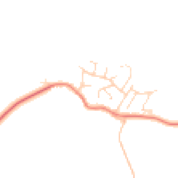 Daytime road noise heatmap for PE28 0DF