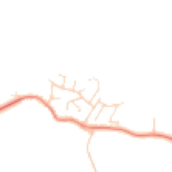 Daytime road noise heatmap for PE28 0DH