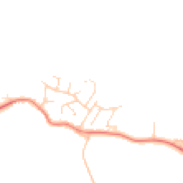 Daytime road noise heatmap for PE28 0DJ