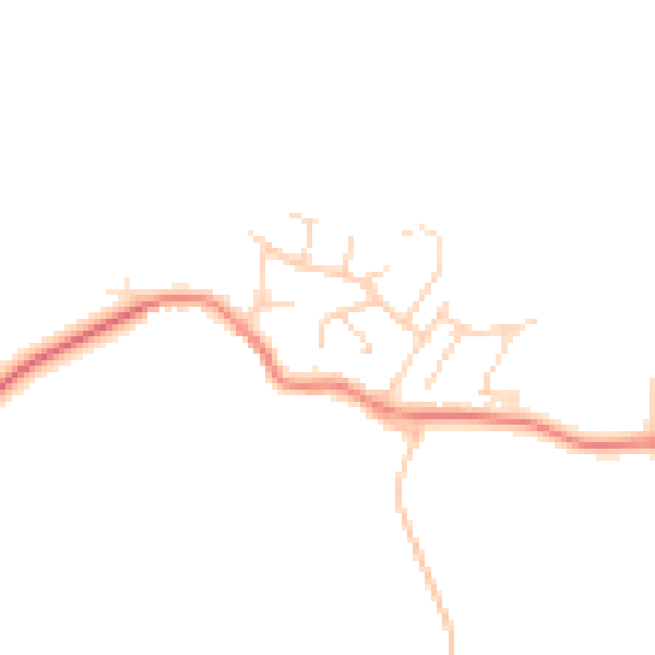 Daytime road noise heatmap for PE28 0DL