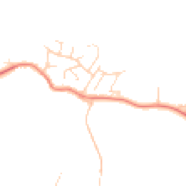 Daytime road noise heatmap for PE28 0DN
