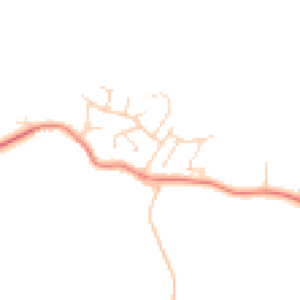 Daytime road noise heatmap for PE28 0DS