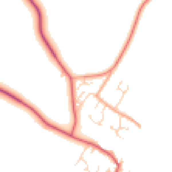Daytime road noise heatmap for PE28 0JD