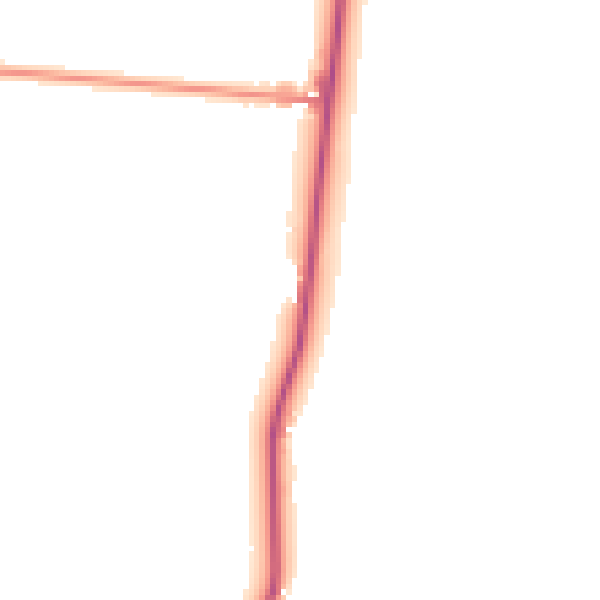 Daytime road noise heatmap for PE28 0JY