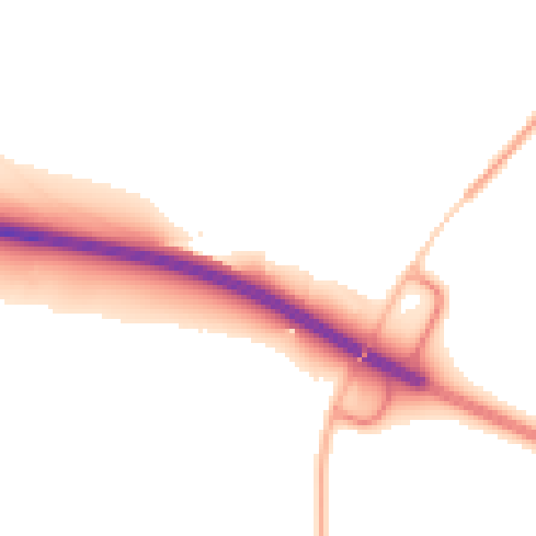 Night-time road noise heatmap for PE28 0PW