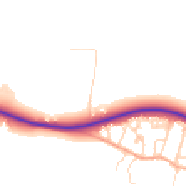 Daytime road noise heatmap for PE28 2AF