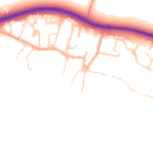 Daytime road noise heatmap for PE28 2AY
