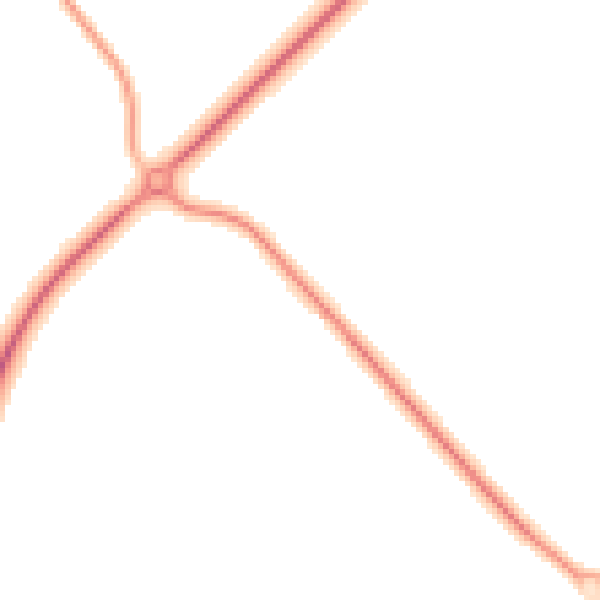 Night-time road noise heatmap for PE28 2DX