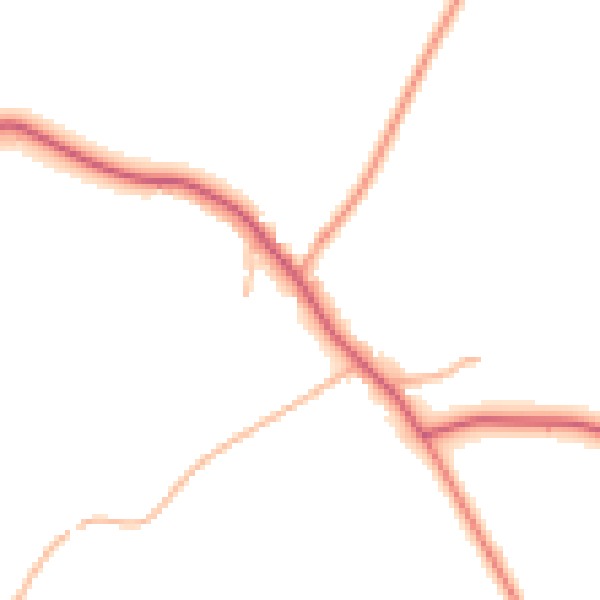 Daytime road noise heatmap for PE28 2GJ