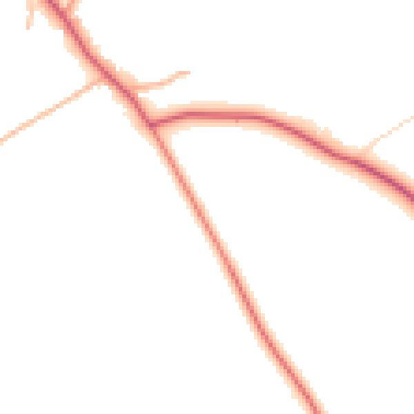 Daytime road noise heatmap for PE28 2LD