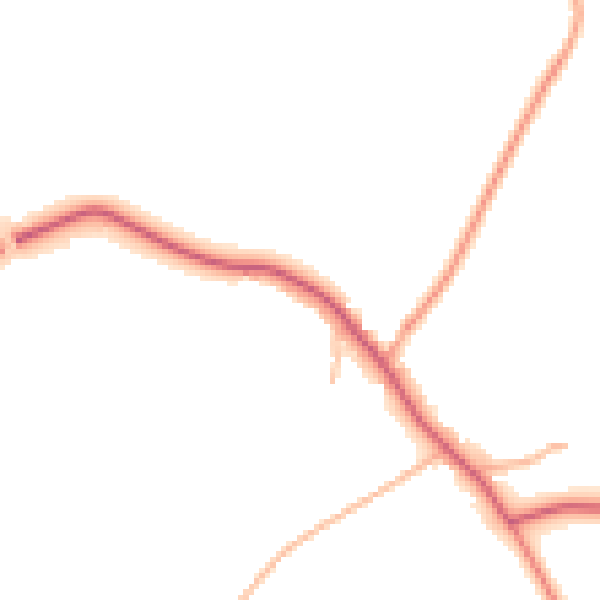 Daytime road noise heatmap for PE28 2LF