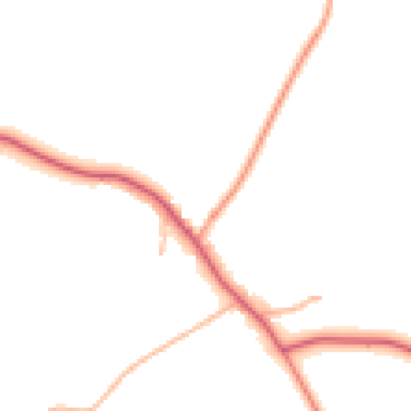 Daytime road noise heatmap for PE28 2LJ