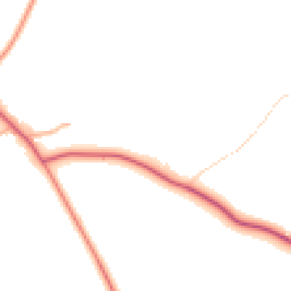 Daytime road noise heatmap for PE28 2ND