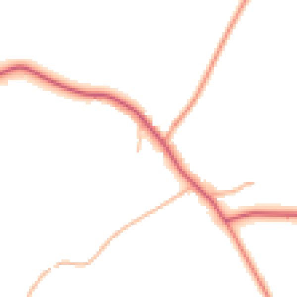 Daytime road noise heatmap for PE28 2PR