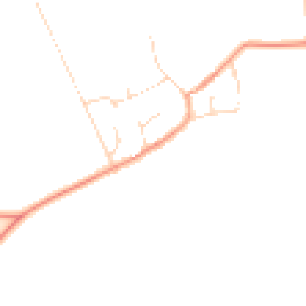Daytime road noise heatmap for PE28 2QQ