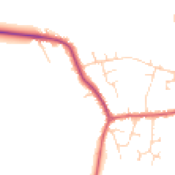 Daytime road noise heatmap for PE28 2RW