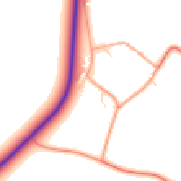Daytime road noise heatmap for PE28 3AQ