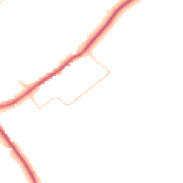 Daytime road noise heatmap for PE28 3DL