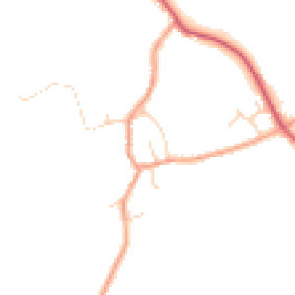 Daytime road noise heatmap for PE28 3GZ