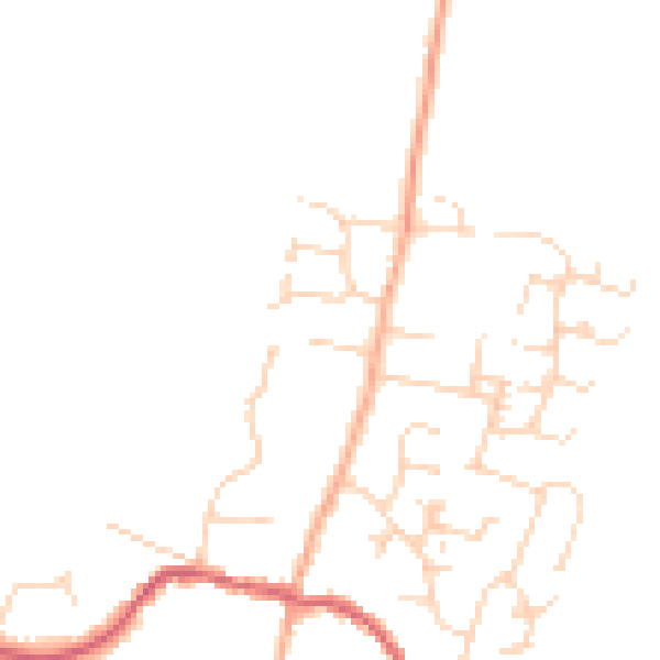 Daytime road noise heatmap for PE28 3HB