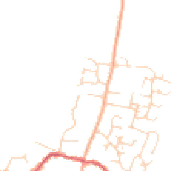 Daytime road noise heatmap for PE28 3HP
