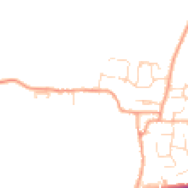Daytime road noise heatmap for PE28 3LE