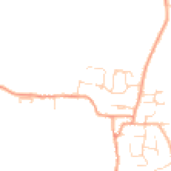Daytime road noise heatmap for PE28 3LF
