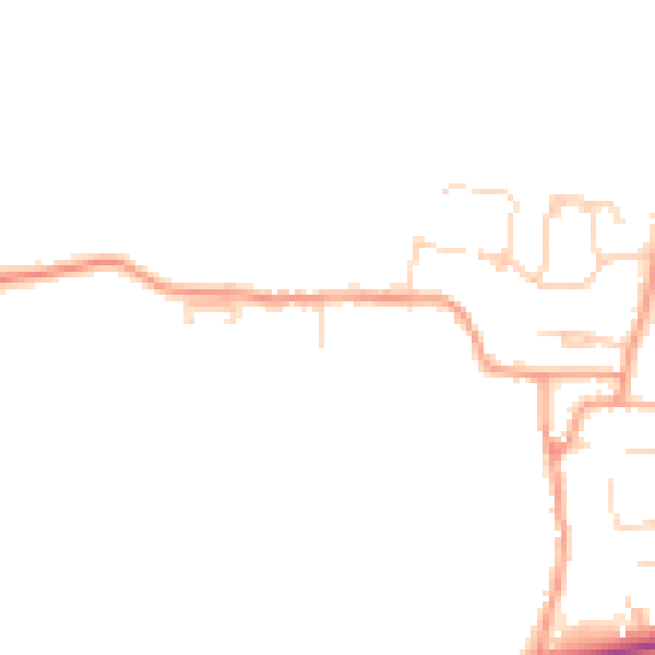 Daytime road noise heatmap for PE28 3LG