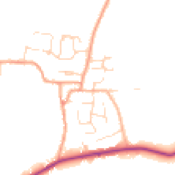 Daytime road noise heatmap for PE28 3LS