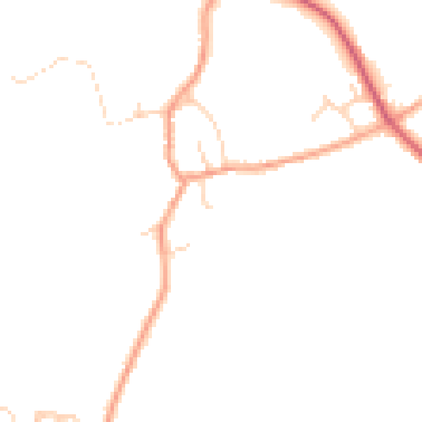 Daytime road noise heatmap for PE28 3NA
