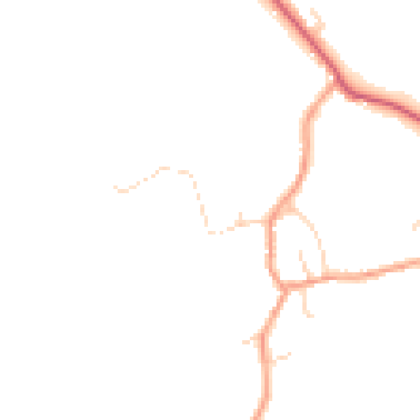 Daytime road noise heatmap for PE28 3NE
