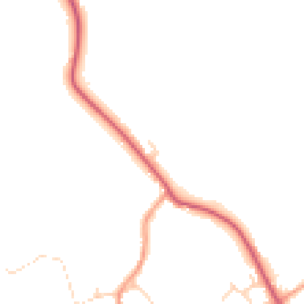 Daytime road noise heatmap for PE28 3NH