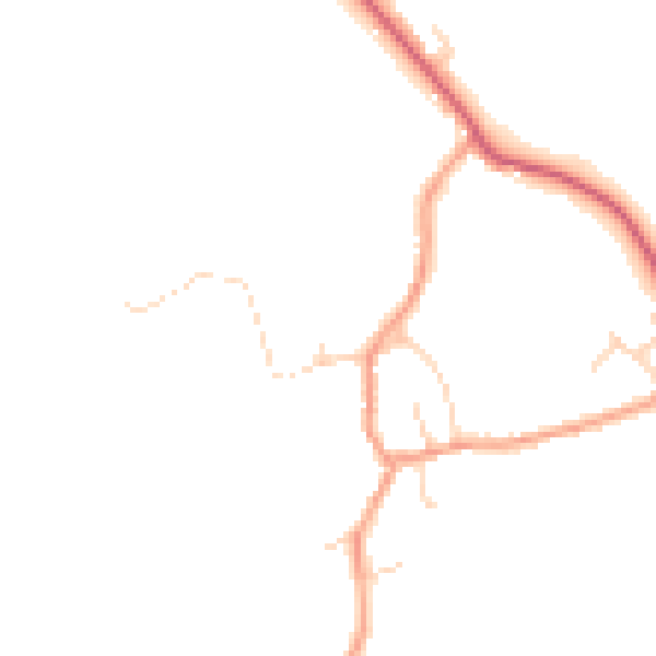 Daytime road noise heatmap for PE28 3NU