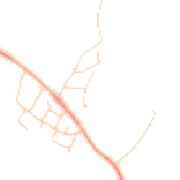 Daytime road noise heatmap for PE28 4AX