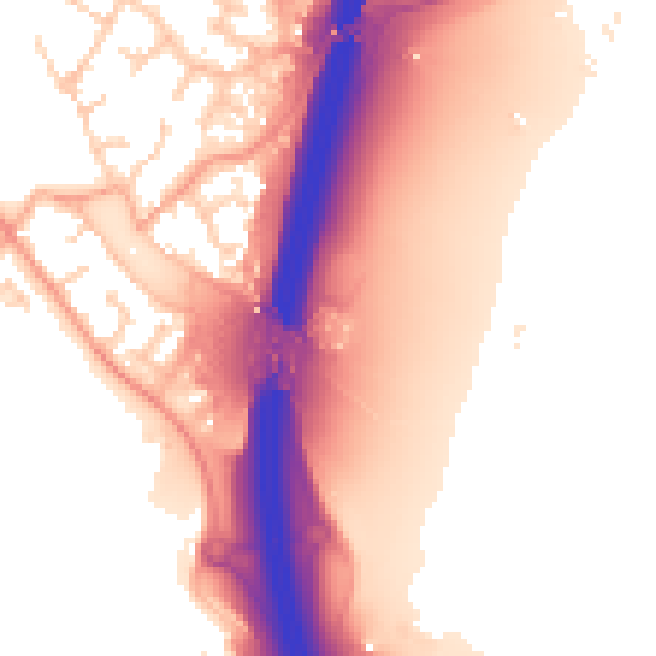 Daytime road noise heatmap for PE28 4BF