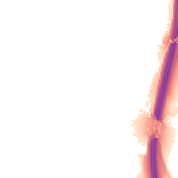 Night-time road noise heatmap for PE28 4BN